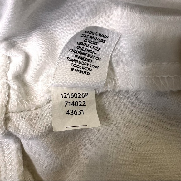 J Jill Linen Blend 55% Capri Crop Pants Part Draw String and Elastic Waist Sz 2P - Picture 6 of 11